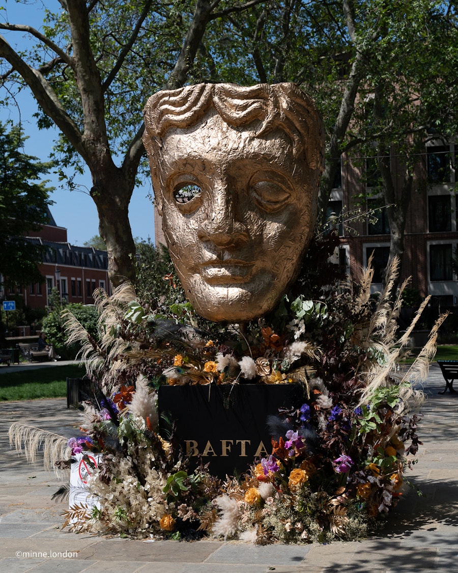 A BAFTA mask along King's Road