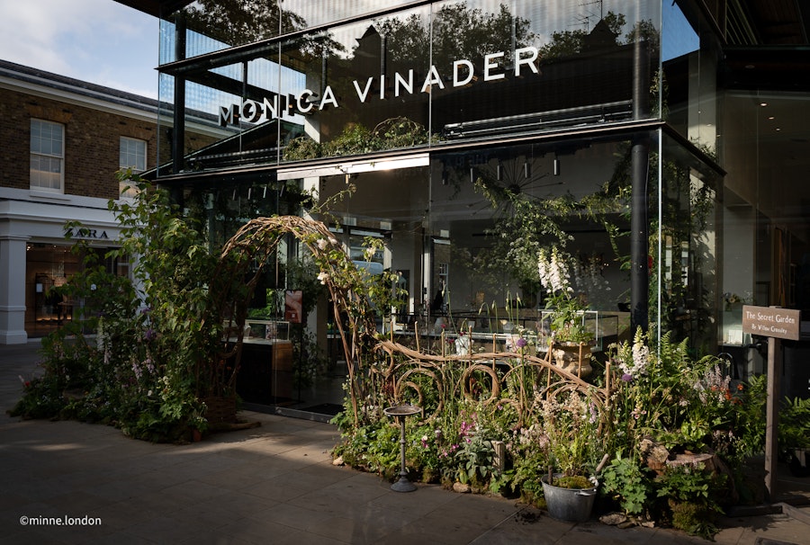 The Secret Garden inspired this year's Monica Vinader flower display