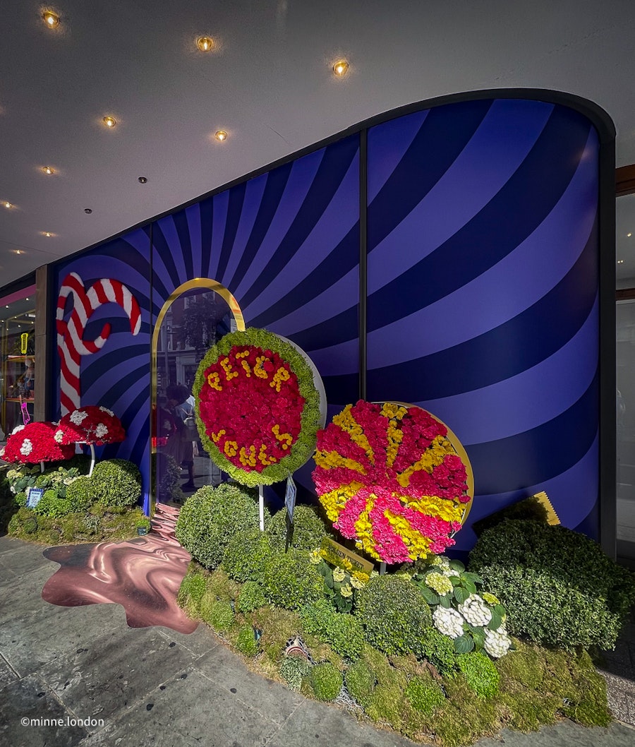 Peter Jones floral exhibit was inspired by Charlie and the Chocolate Factory