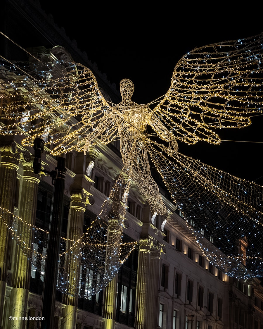 Spirit of Christmas angels above Regent Street