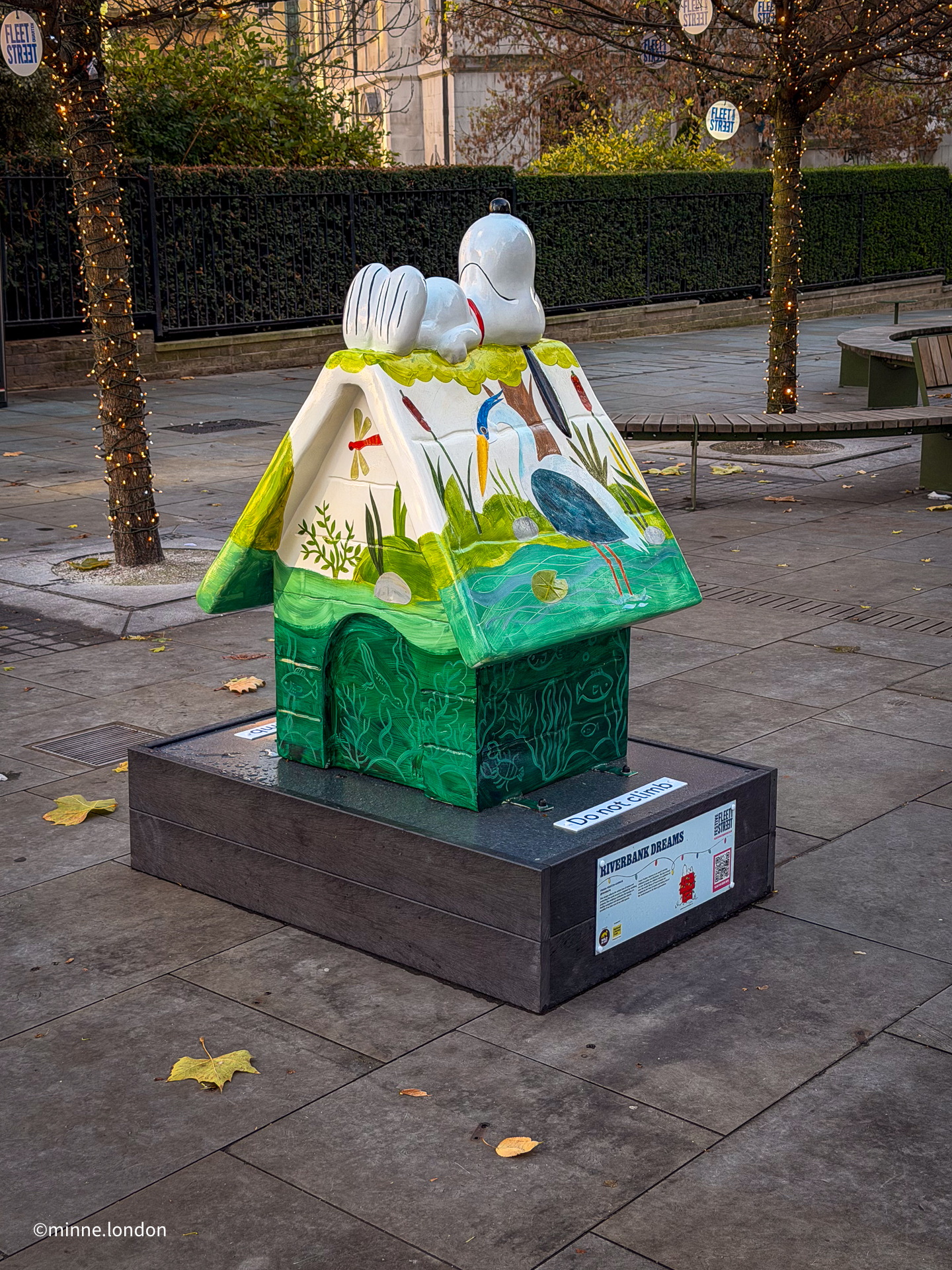 Snoopy Sculpture: Riverbank Dreams by Fran Preston-Gannon