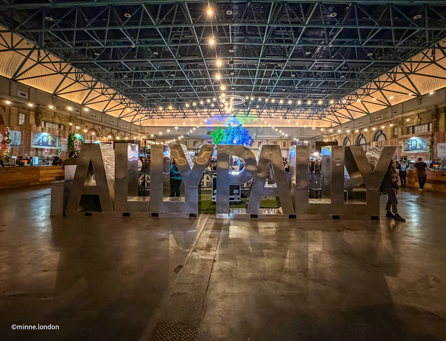 Alexandra Palace food court outside of the main hall