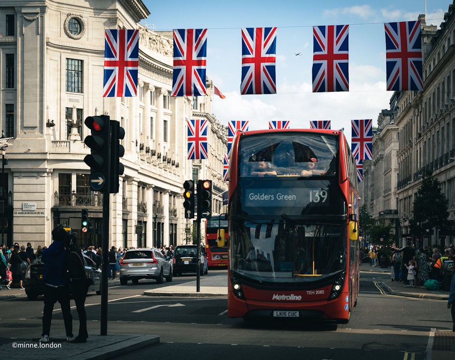 A double-decker bus on Regent Street