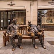 Churchill and Roosevelt Allies Sculpture on New Bond Street