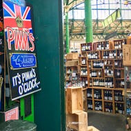 Wine and other drinks can be bought at the Borough Market