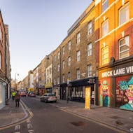Shops and graffiti on Brick Lane