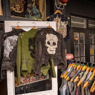 Unique jacket designs and embroidery at the Camden Lock Market
