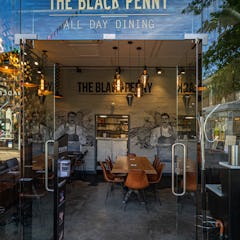 The Black Penny cafe on the Duke of York Square