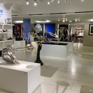 A section with art and sculpture at Harrods