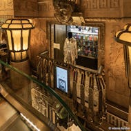 Designer clothing shown next to the Egyptian Stairs