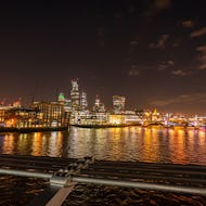 The buildings and bridges have been lit with beautiful colours