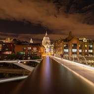 St Paul's Cathedral at night provides a romantic backdrop