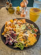 Redemption bar vegetable bowl and turmeric latte