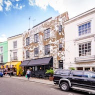 Decorated restaurant building