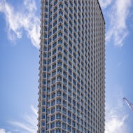 Centre Point building next to the Tottenham Court Road station is 117m tall