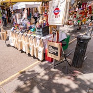 Souvenirs and tote bags on Portobello Road