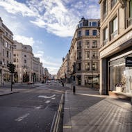 A reflection on an almost empty Regent Street
