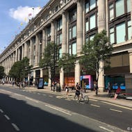 Outside view of Selfridges on Oxford Street
