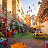 barrio offers cocktails and food for such as Tacos and Nachos