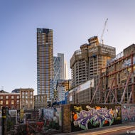 Shoreditch is a juxtaposition of street art and skyscrapers