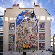 Spirit of Soho mural next to Carnaby Street