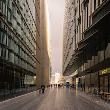 A view towards Tower Bridge from London Bridge