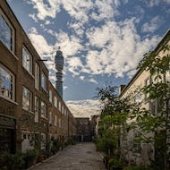A beautiful mews with BT Tower in the background
