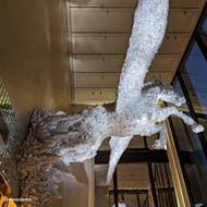  The crystal-studded Pegasus by Damien Hirst in the Brasserie of Light
